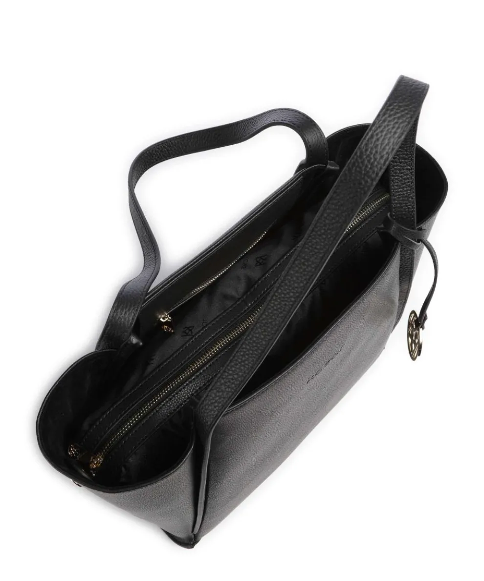 Reyna Shopper genarbtes Rindsleder schwarz