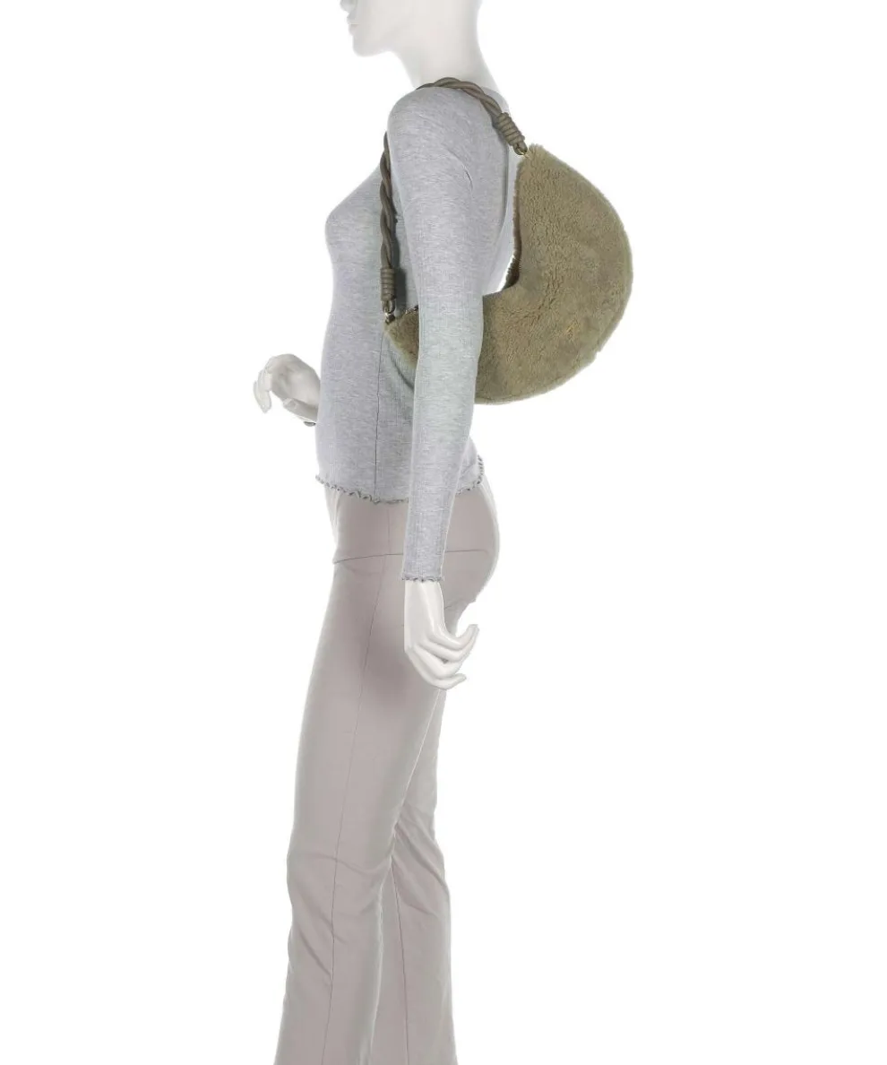 Shearling Moon Schultertasche Fell grün