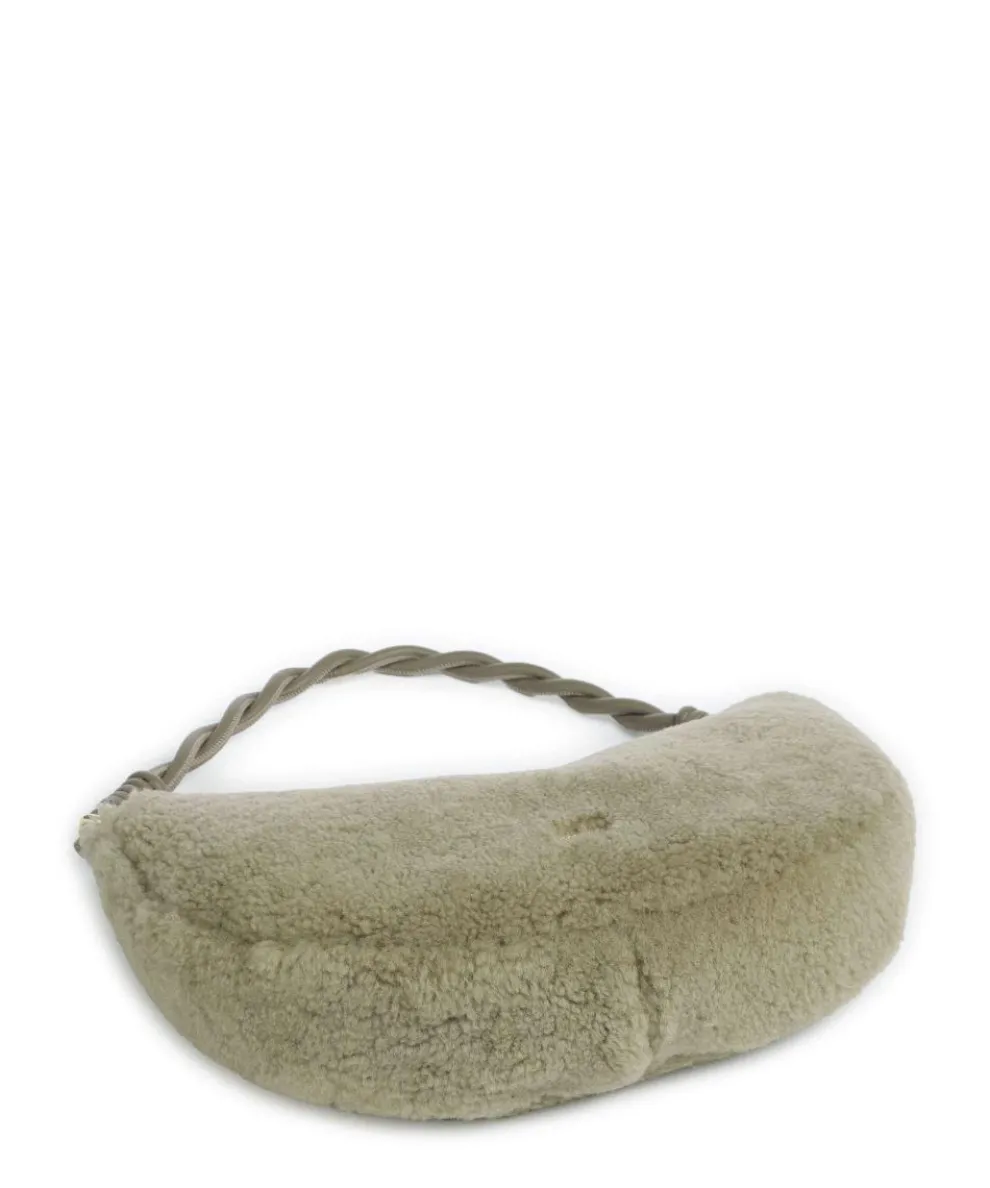 Shearling Moon Schultertasche Fell grün