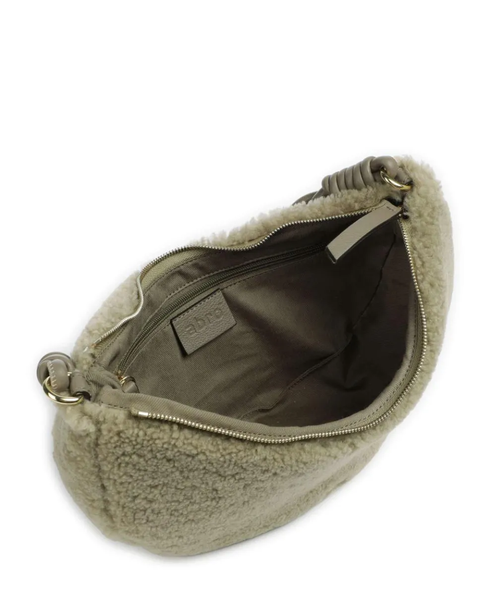 Shearling Moon Schultertasche Fell grün