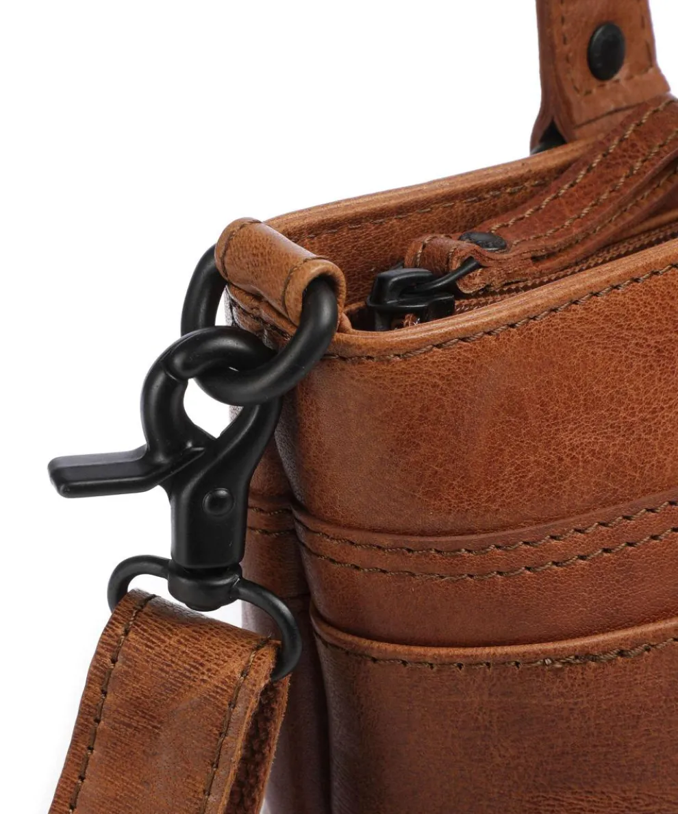 Bronco Lavendar Shopper 13″ fein genarbtes Leder cognac