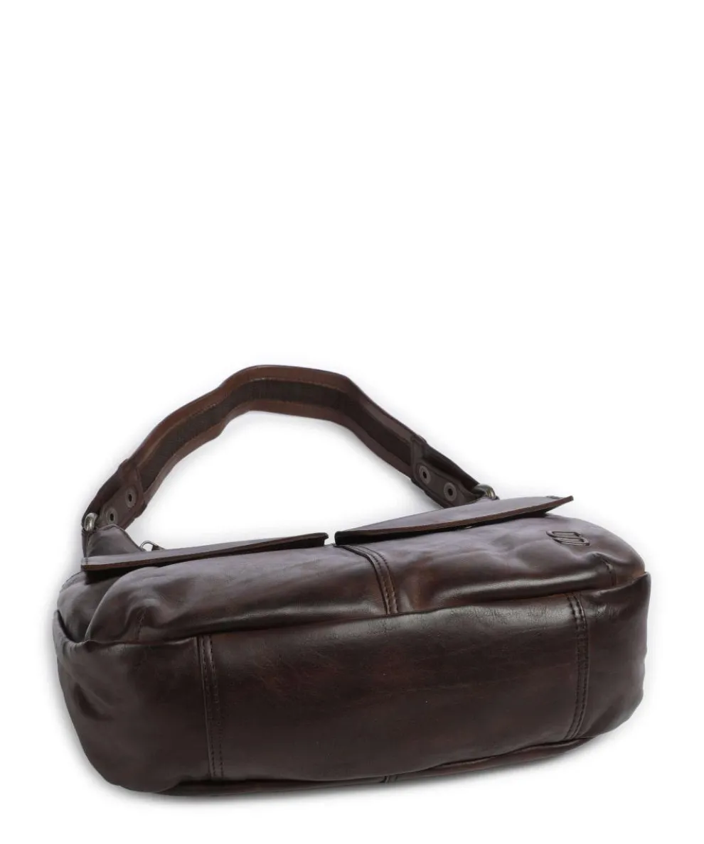 Apache Caryn Schultertasche genarbtes Rindsleder dunkelbraun