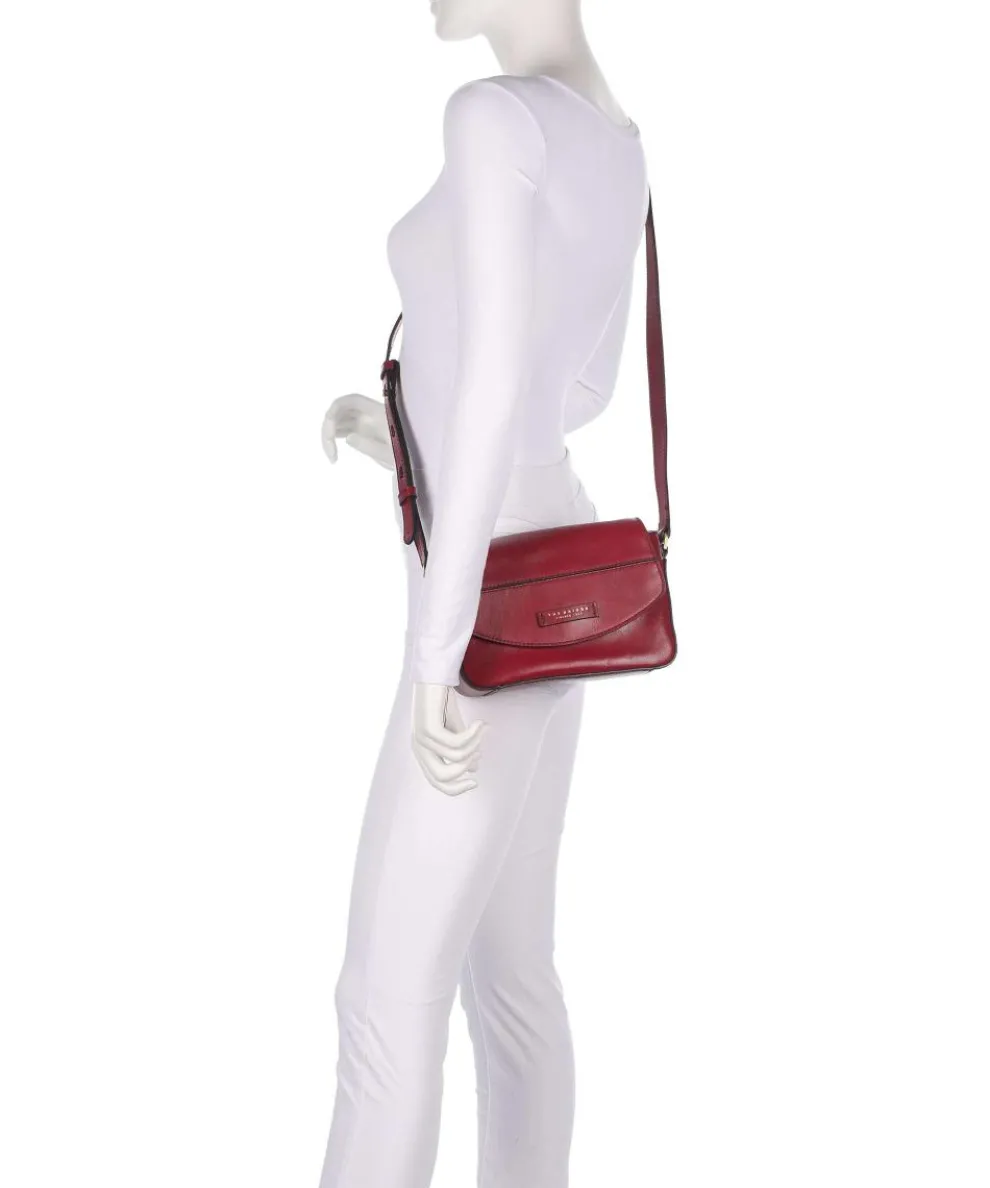 Iolanda Umhängetasche fein genarbtes Rindsleder dunkelrot