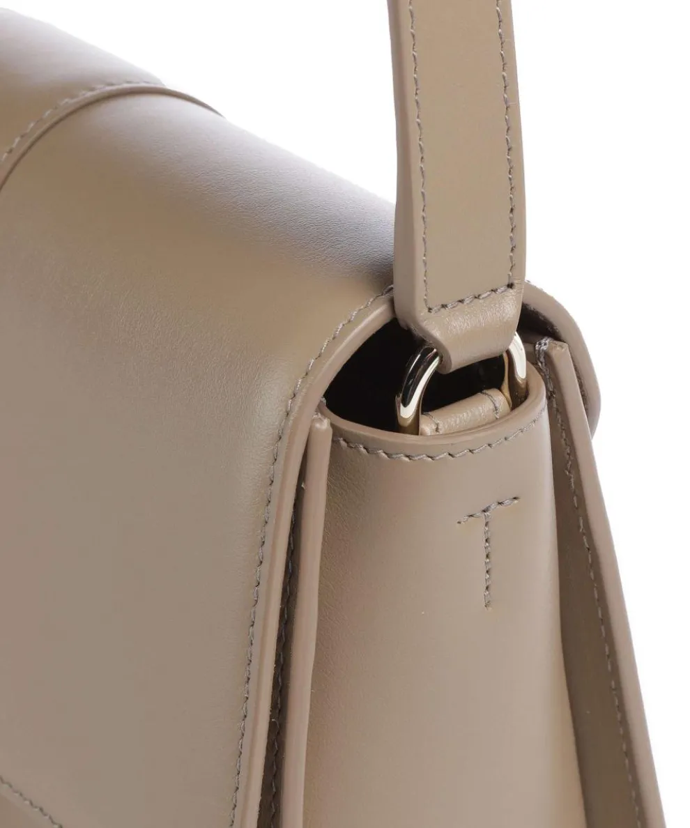 Nuvola S Umhängetasche fein genarbtes Leder taupe