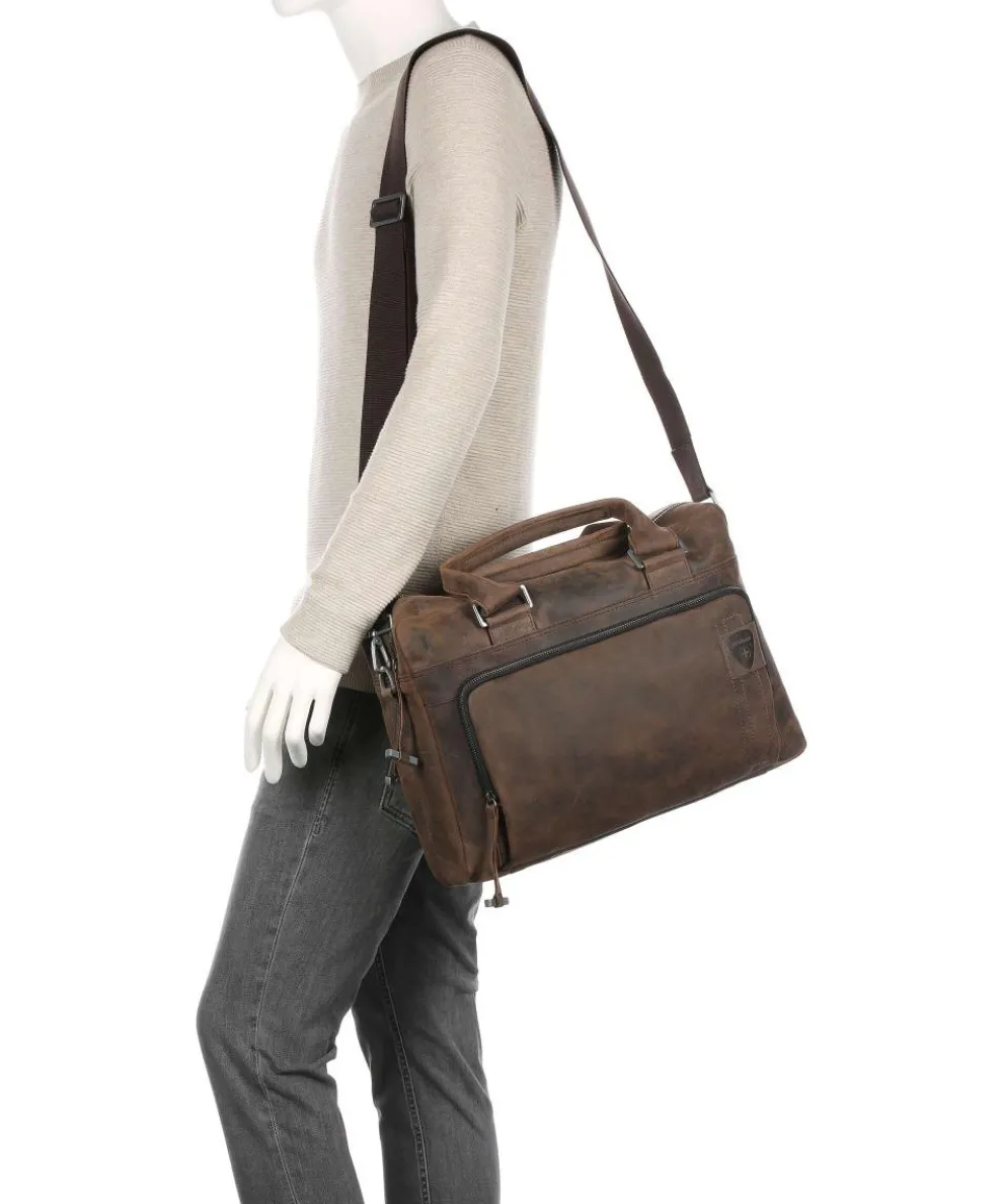 Richmond Aktentasche 14″ Leder dunkelbraun