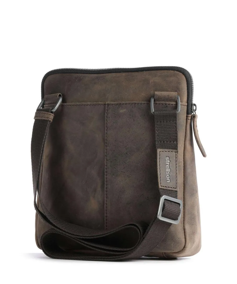 Richmond Umhängetasche genarbtes Leder dunkelbraun