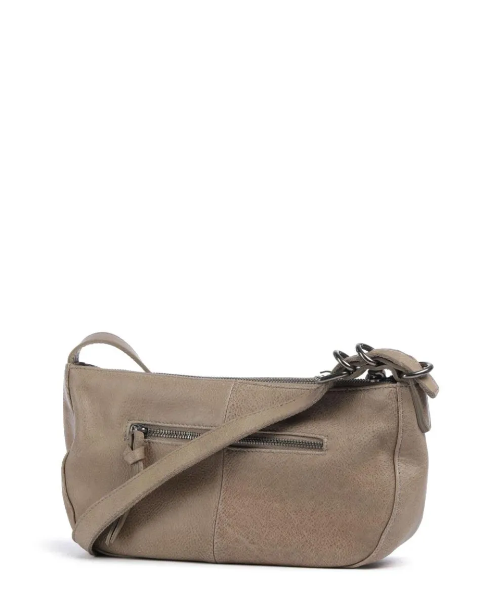 Ride Easy Schultertasche genarbtes Leder taupe