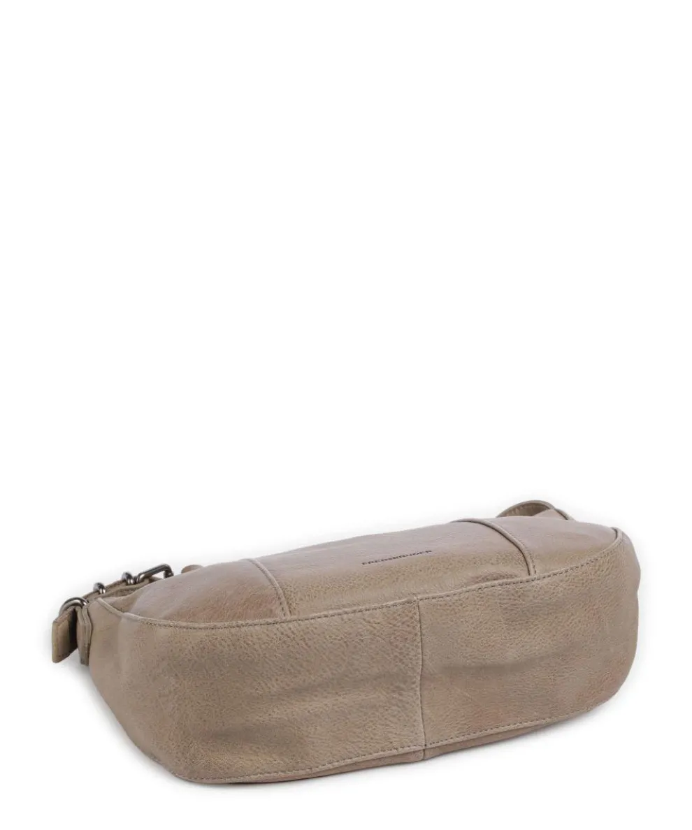 Ride Easy Schultertasche genarbtes Leder taupe