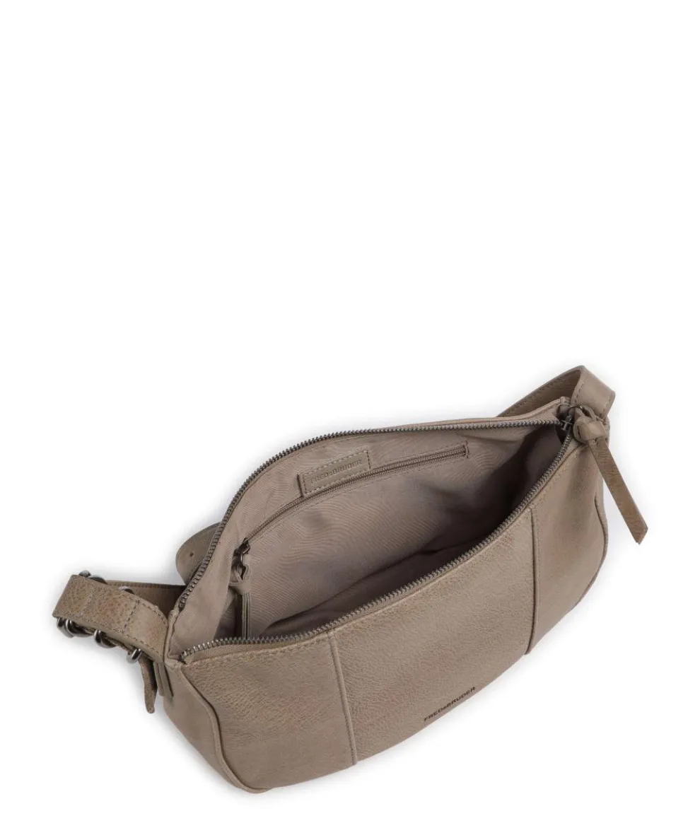 Ride Easy Schultertasche genarbtes Leder taupe