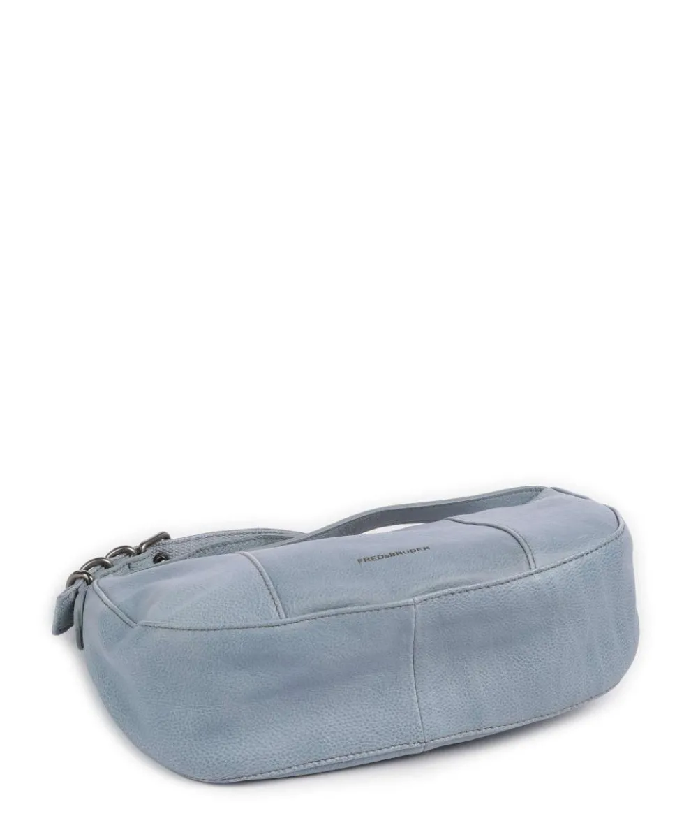 Ride Easy Schultertasche genarbtes Leder hellblau