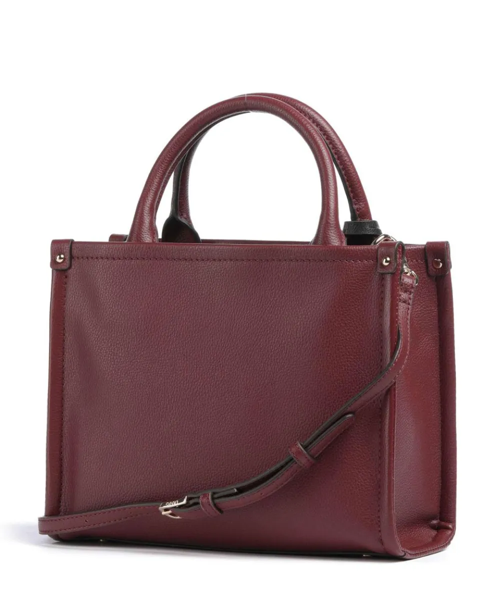 Ridhi S Handtasche Lederimitat dunkelrot