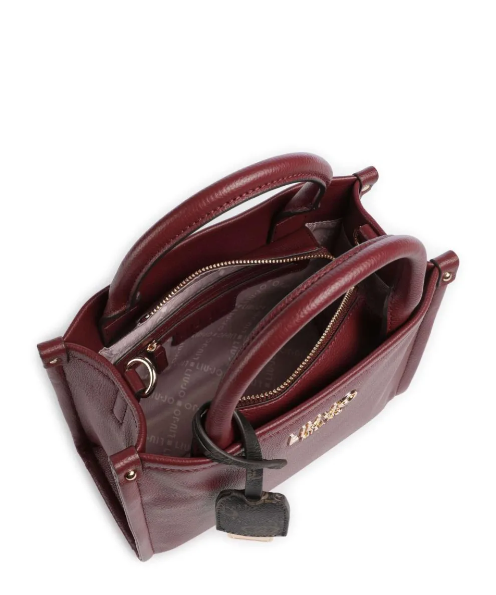 Ridhi S Handtasche Lederimitat dunkelrot