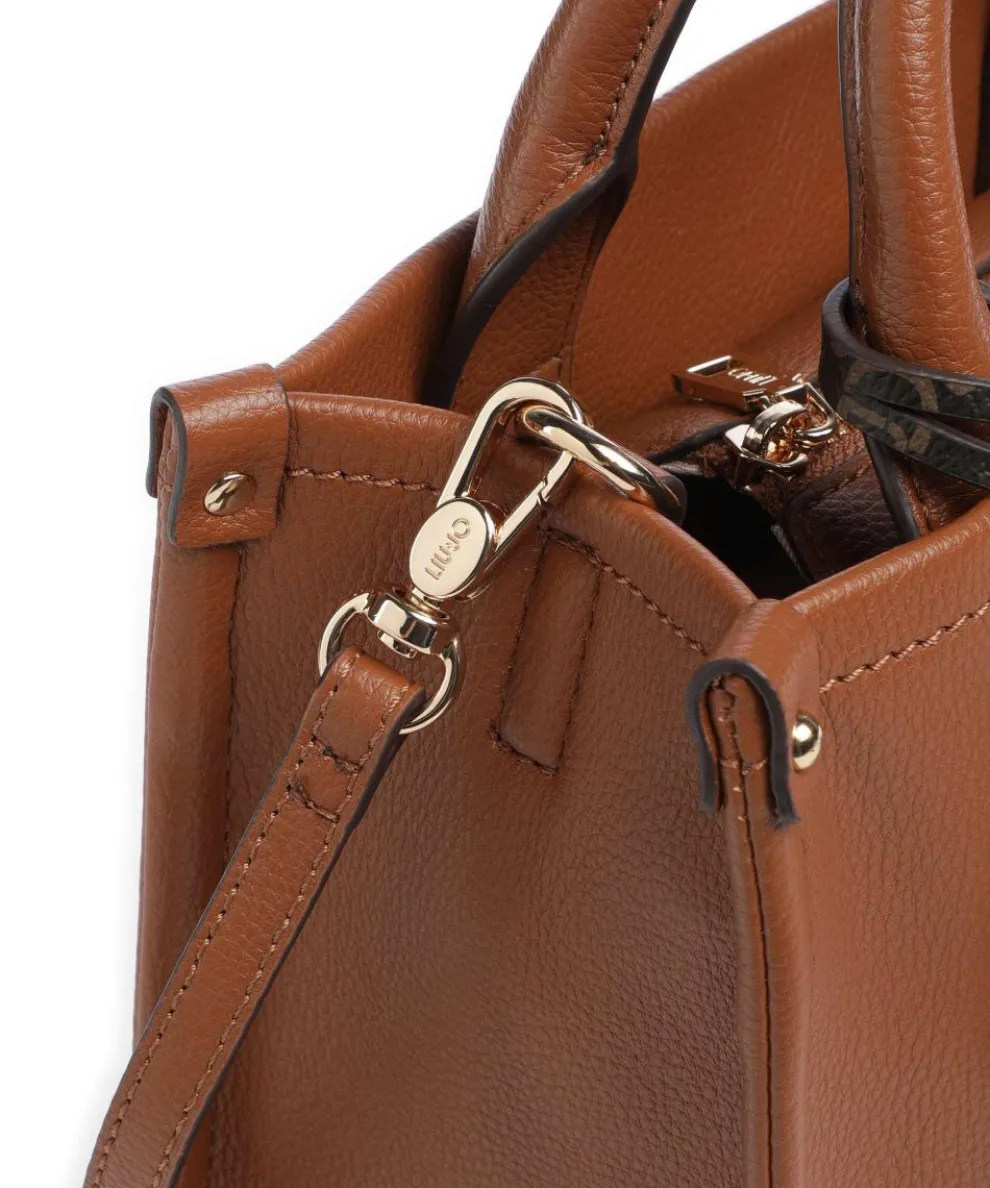 Ridhi S Handtasche Lederimitat braun