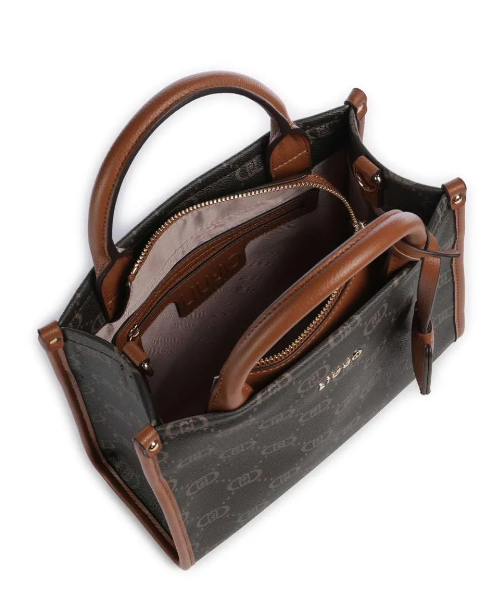 Ridhi S Handtasche Lederimitat braun