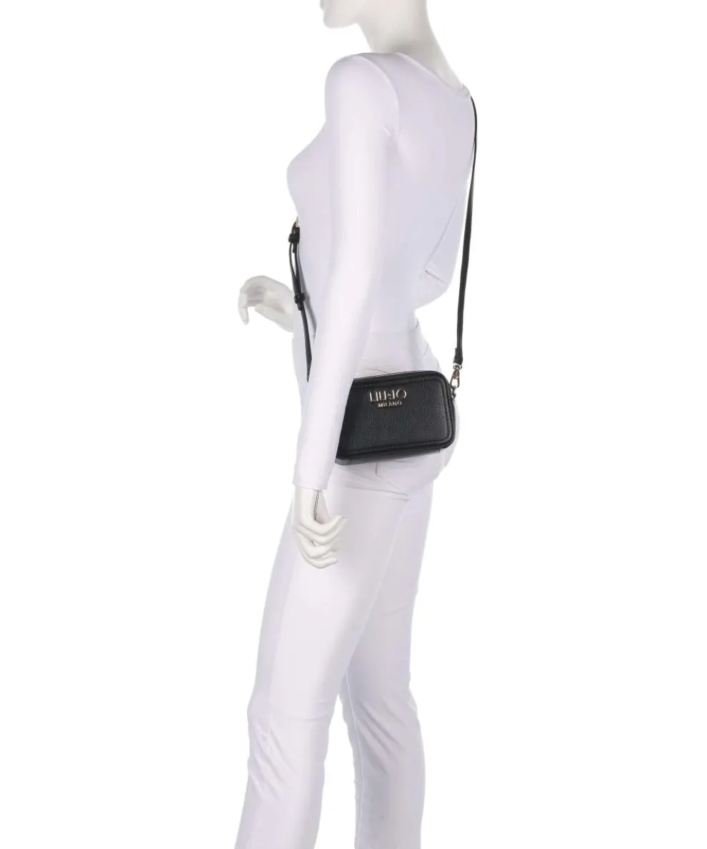 Ridhi S Umhängetasche Lederimitat schwarz