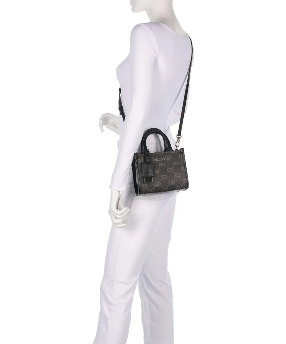 Ridhi XS Umhängetasche Lederimitat braun/schwarz