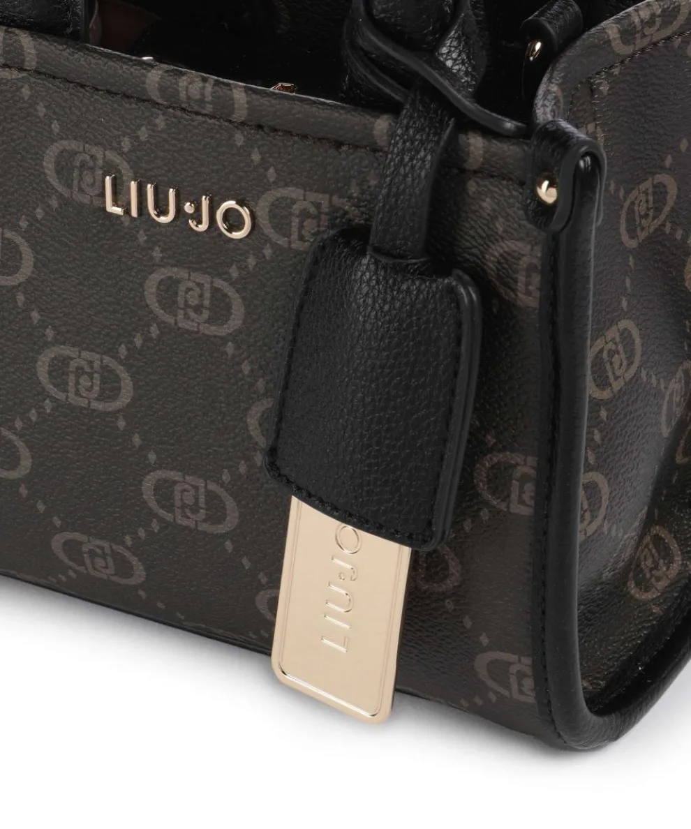 Ridhi XS Umhängetasche Lederimitat braun/schwarz