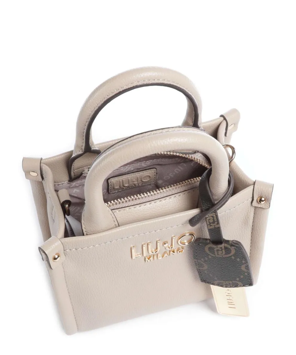 Ridhi XS Umhängetasche Lederimitat beige