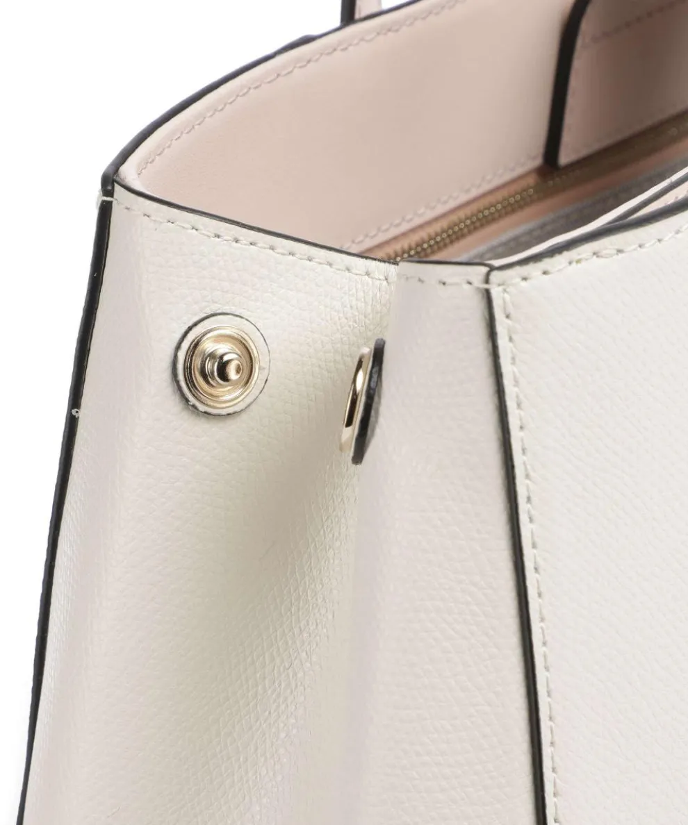 Riva L Shopper genarbtes Leder weiß