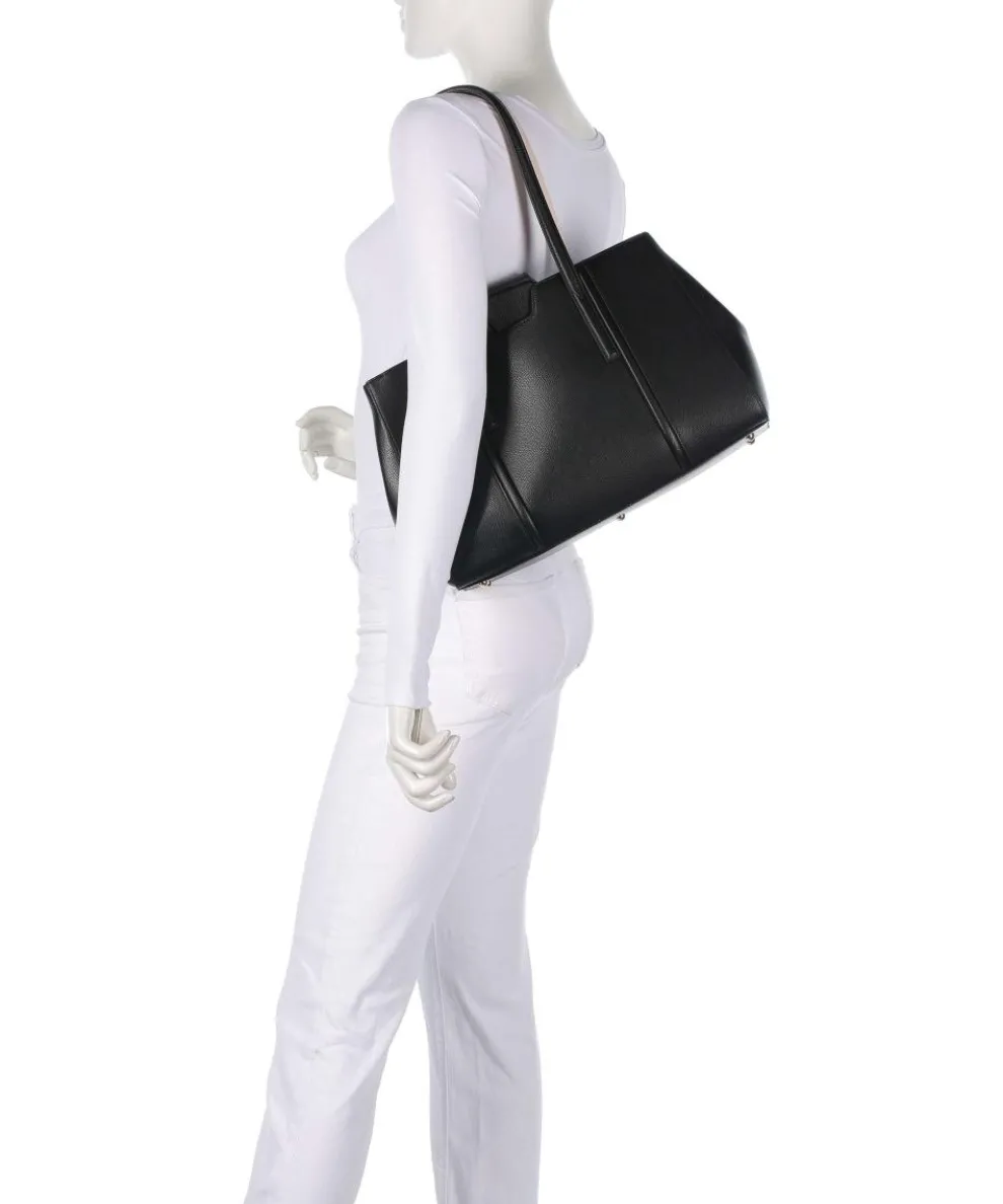 Riva L Shopper genarbtes Leder schwarz