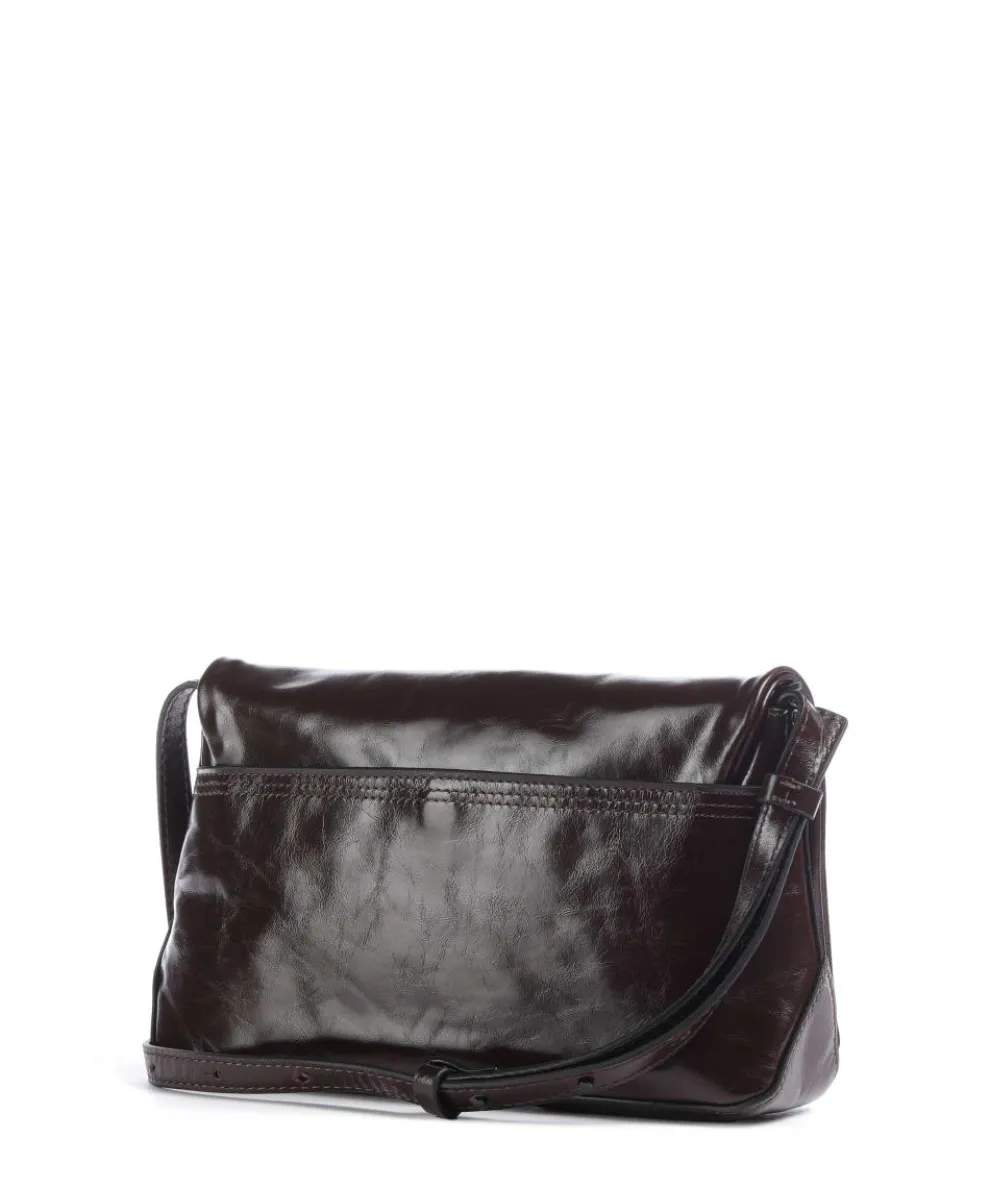 Rive Paper Touch Crinkle S Umhängetasche fein genarbtes Leder wein