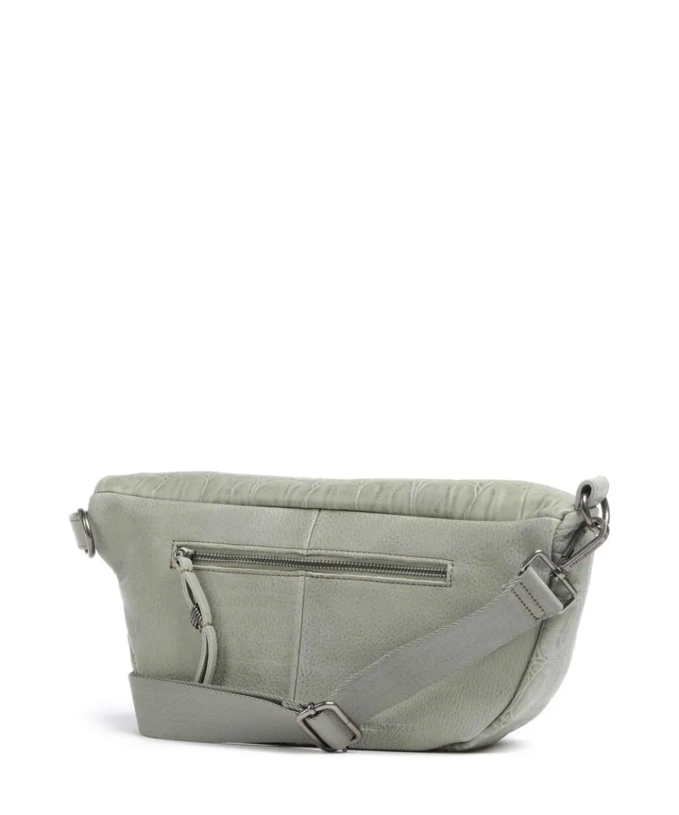 Crolinchen Umhängetasche genarbtes Leder grün