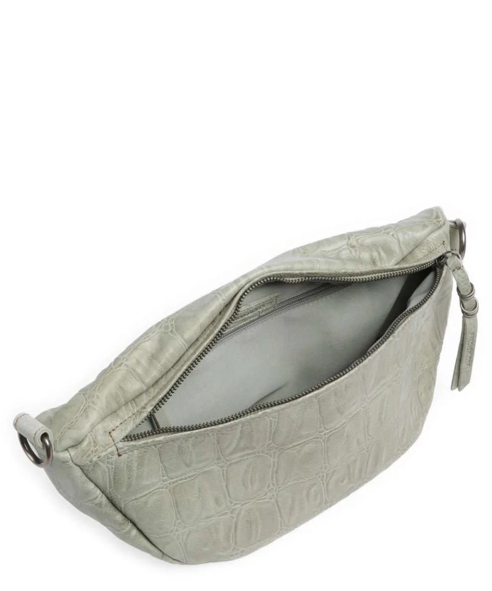 Crolinchen Umhängetasche genarbtes Leder grün
