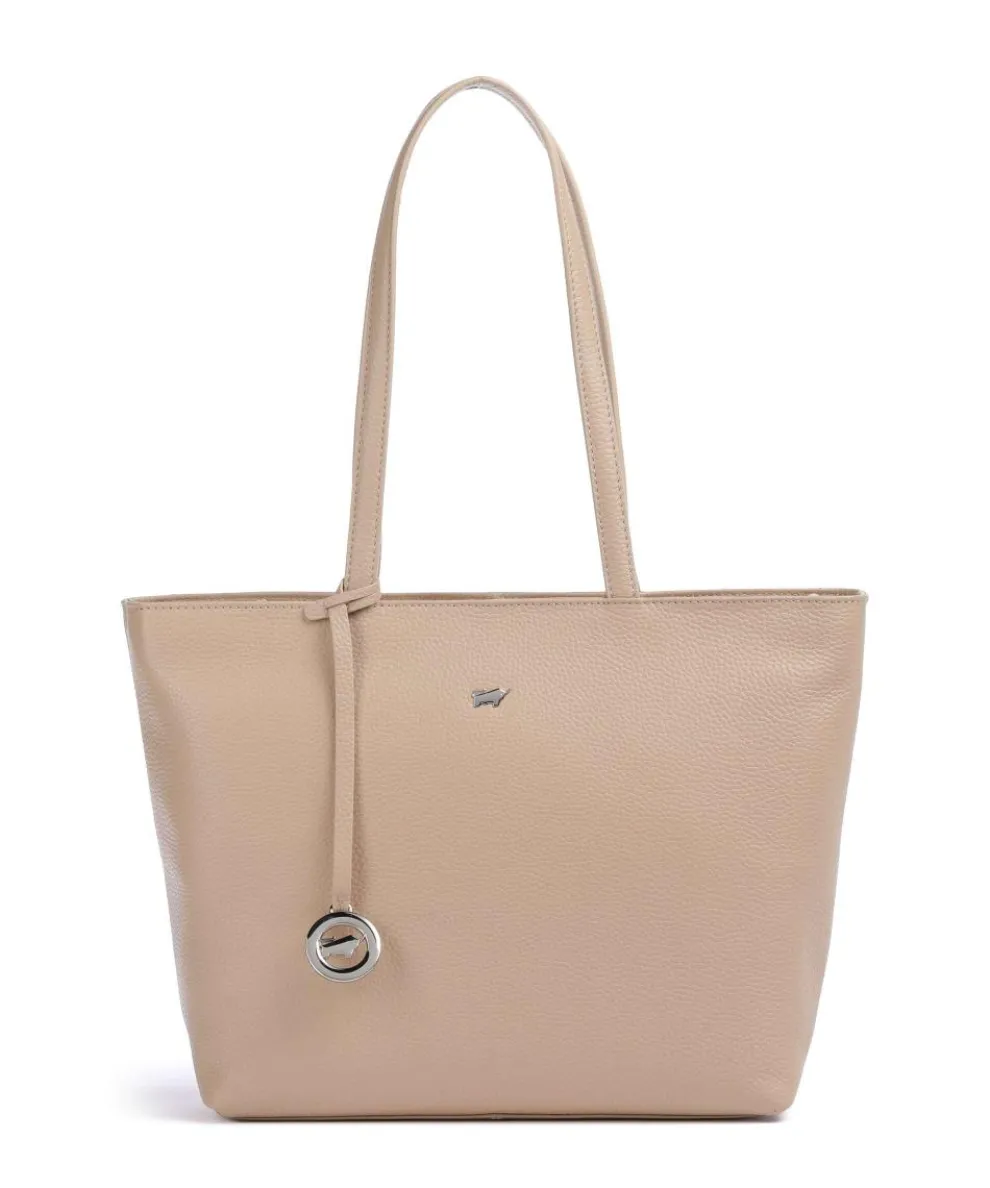Hanna Shopper genarbtes Leder beige