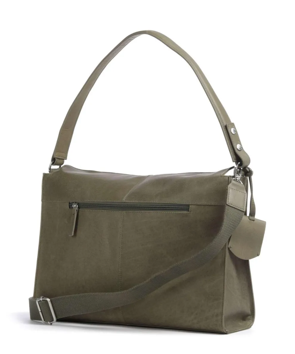 Rogue Robyn Schultertasche fein genarbtes Leder khaki