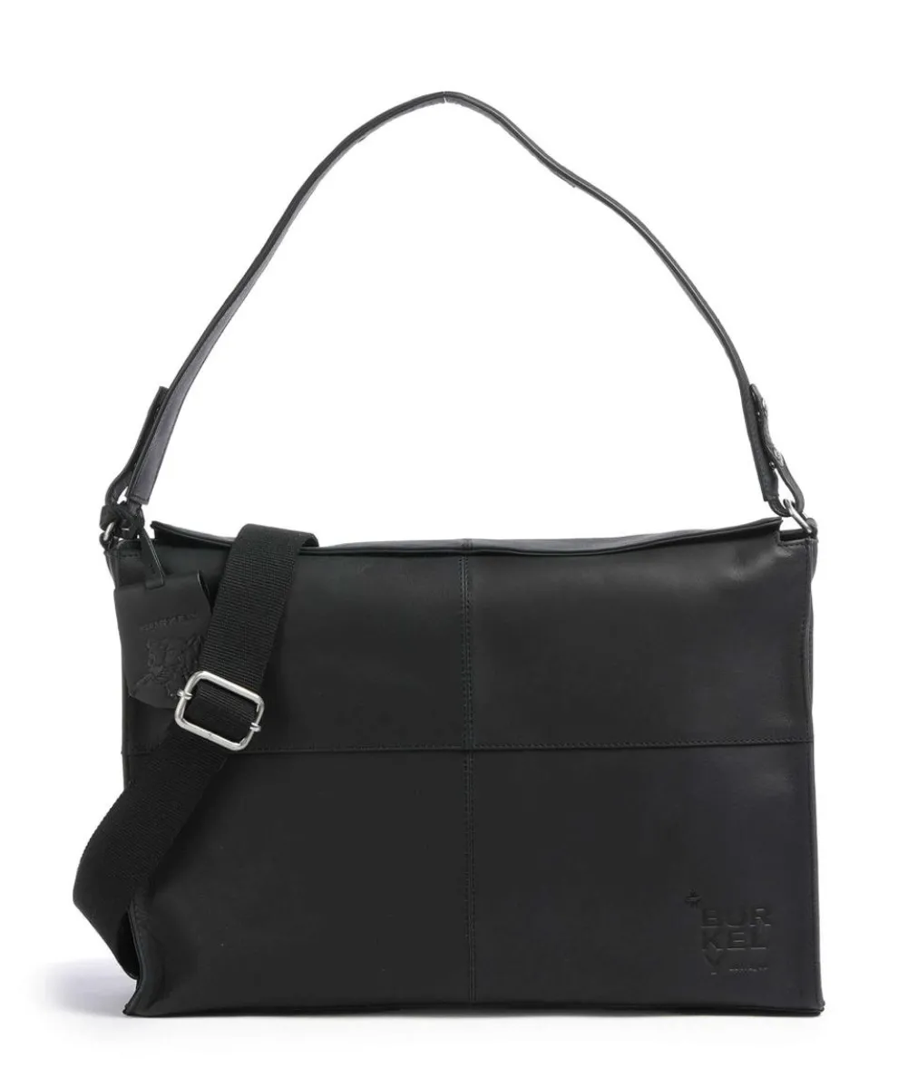 Rogue Robyn Schultertasche fein genarbtes Leder schwarz