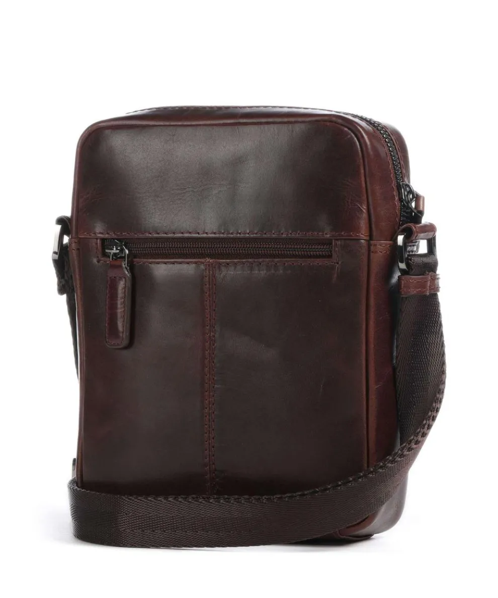 Romano Umhängetasche fein genarbtes Rindsleder dunkelbraun