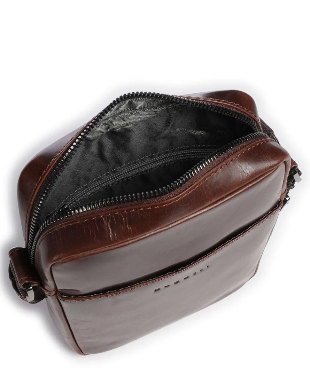 Romano Umhängetasche fein genarbtes Rindsleder dunkelbraun