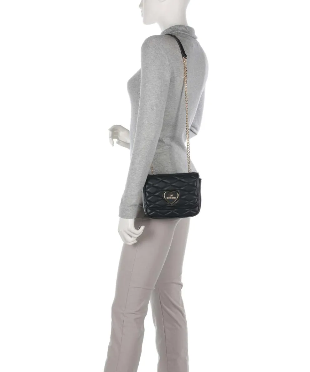 Romantic Umhängetasche Lederimitat schwarz