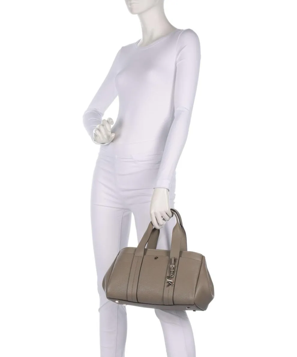 Romee Small Handtasche genarbtes Rindsleder taupe