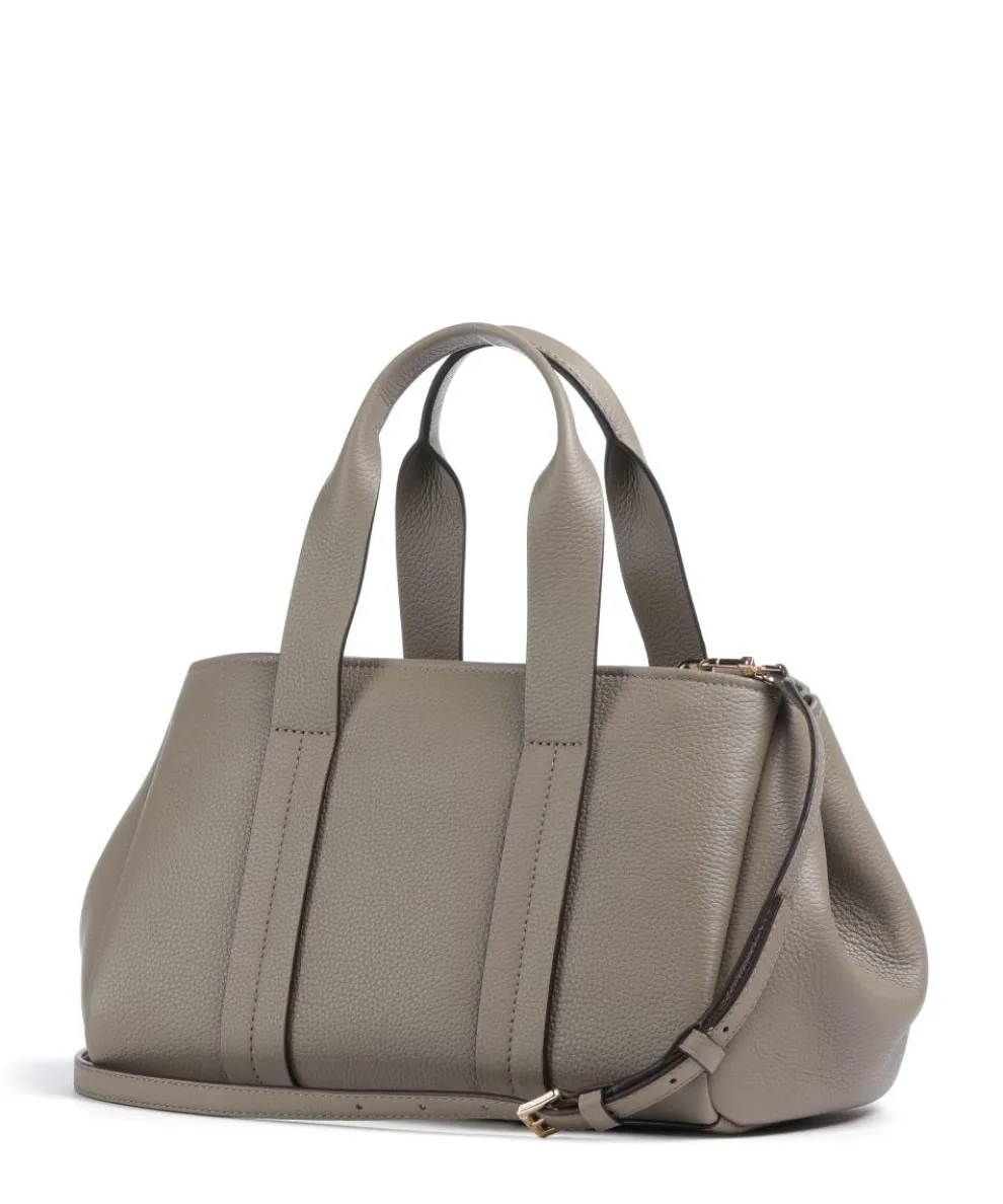 Romee Small Handtasche genarbtes Rindsleder taupe