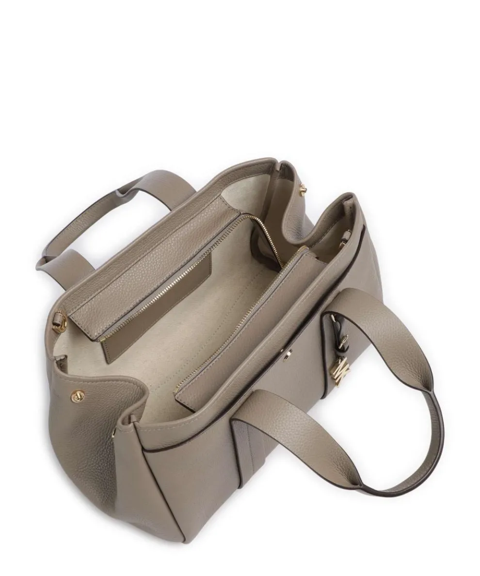 Romee Small Handtasche genarbtes Rindsleder taupe