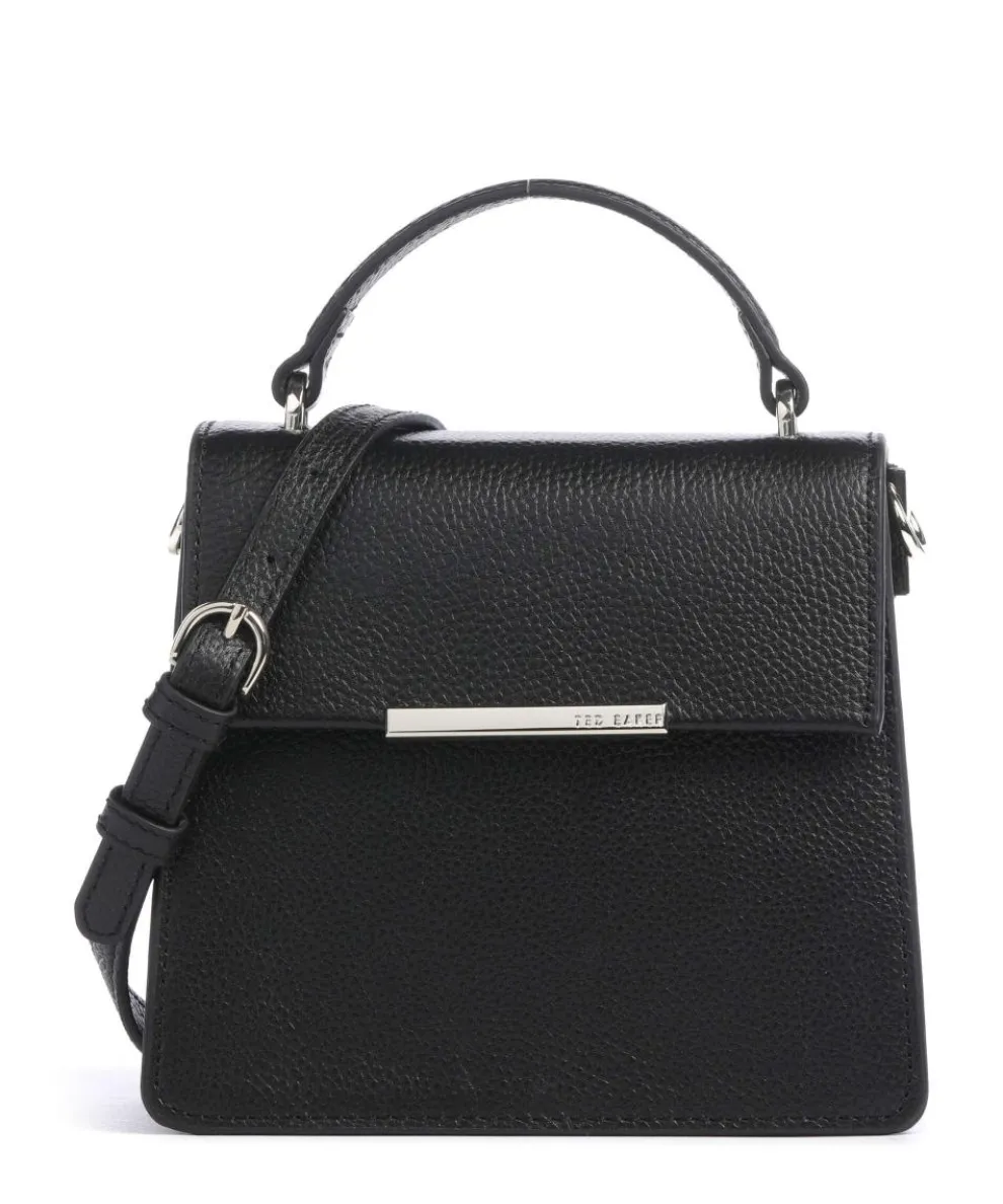 Roselii Umhängetasche genarbtes Rindsleder schwarz