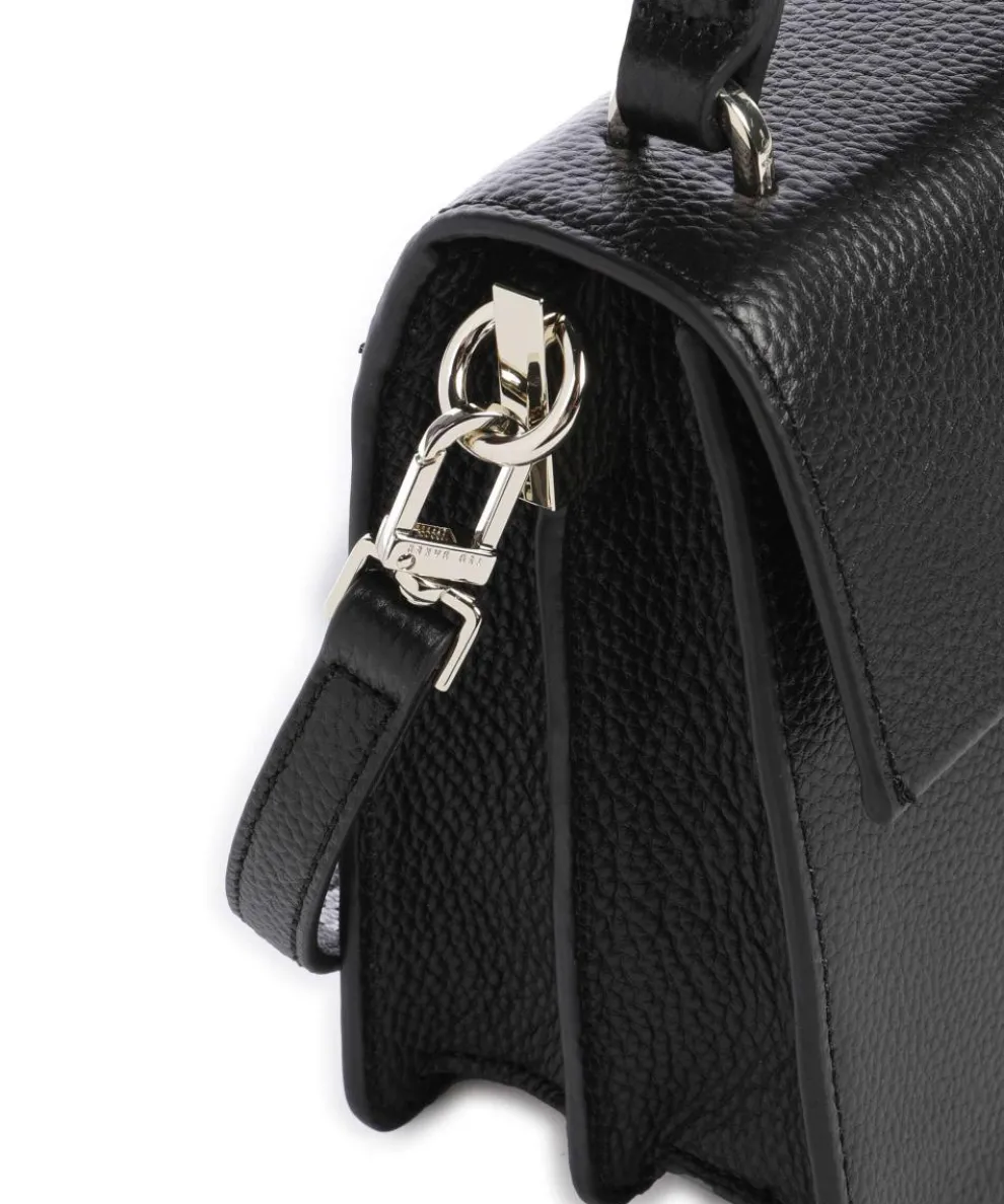 Roselii Umhängetasche genarbtes Rindsleder schwarz