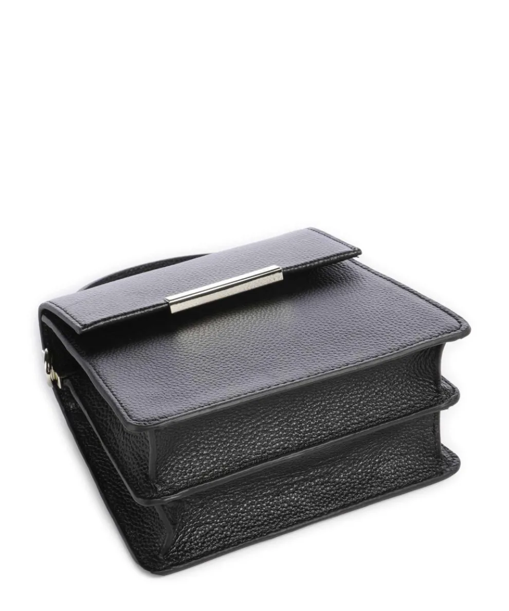 Roselii Umhängetasche genarbtes Rindsleder schwarz