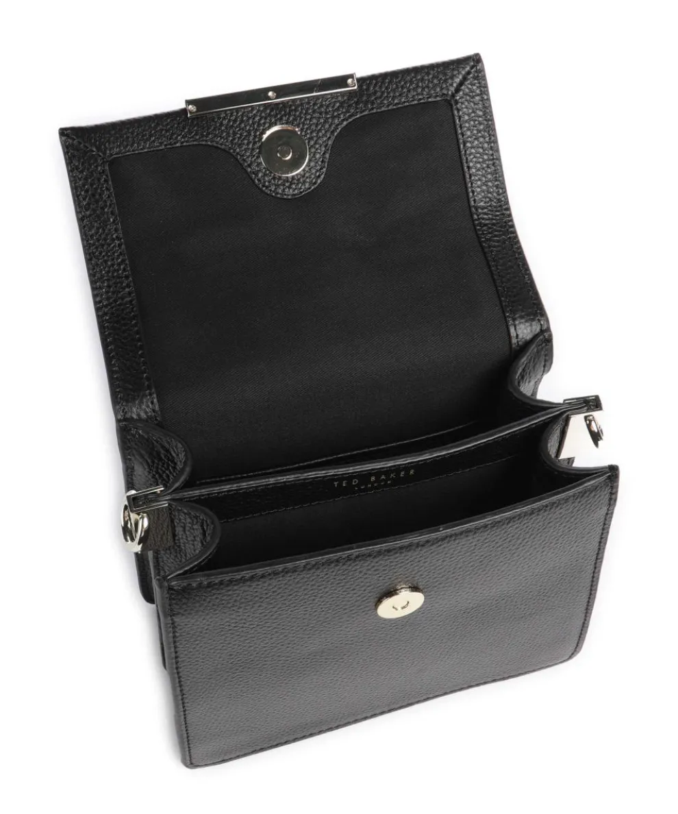 Roselii Umhängetasche genarbtes Rindsleder schwarz