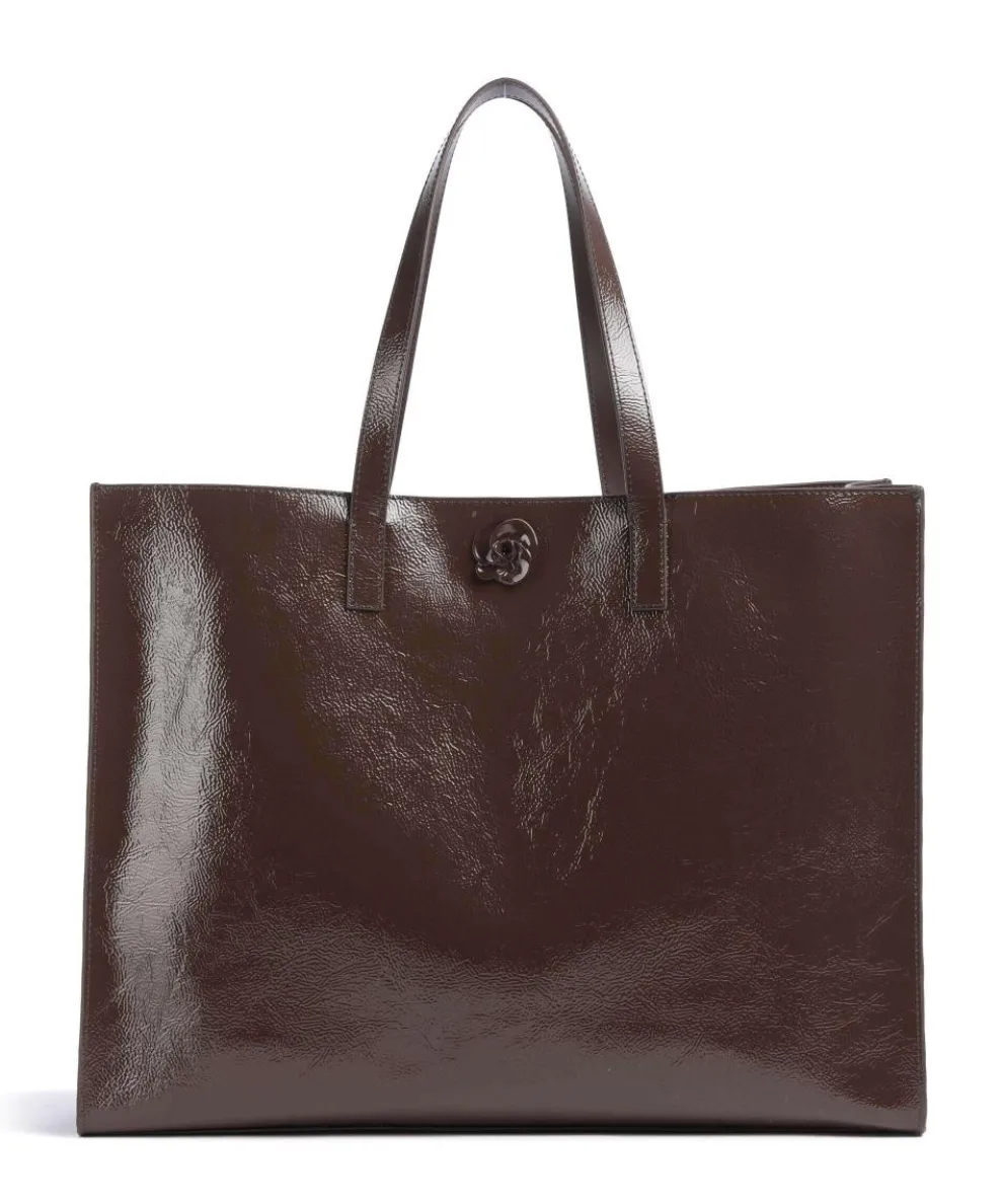 Rousah Shopper genarbtes Rindsleder dunkelbraun