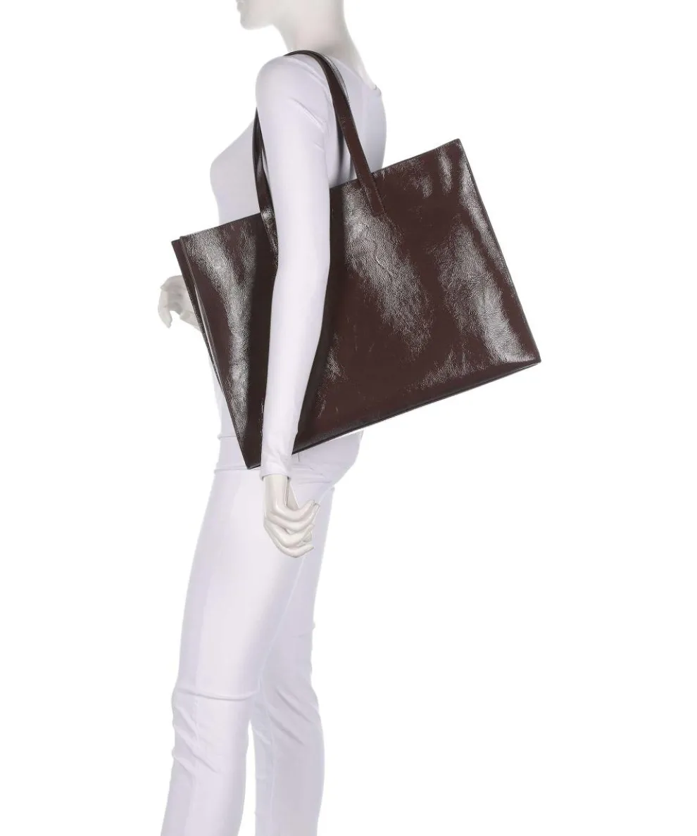 Rousah Shopper genarbtes Rindsleder dunkelbraun