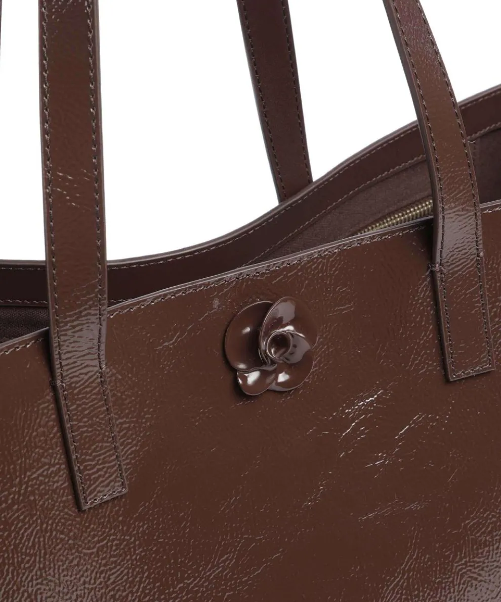 Rousah Shopper genarbtes Rindsleder dunkelbraun