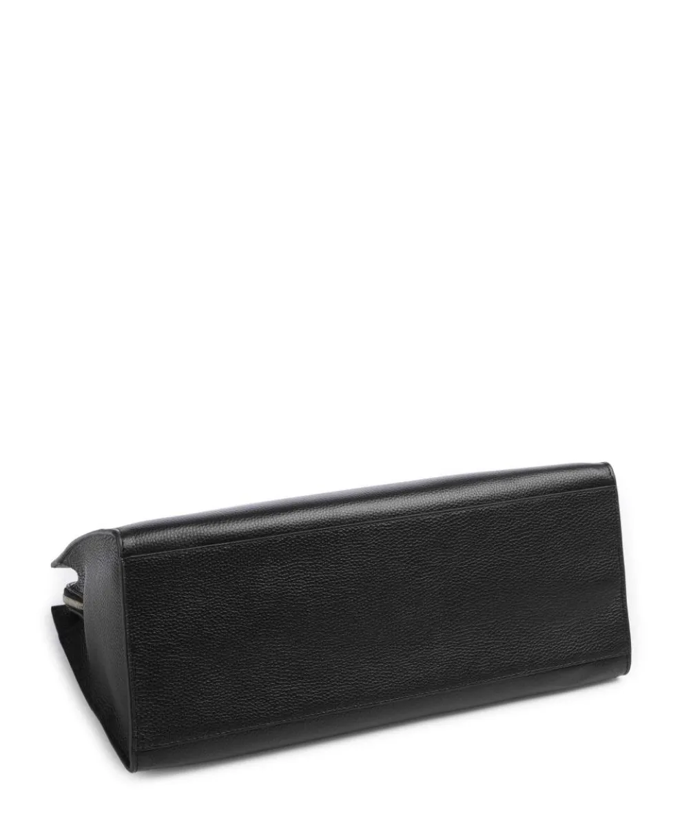 Rousaly Handtasche 15″ genarbtes Rindsleder schwarz