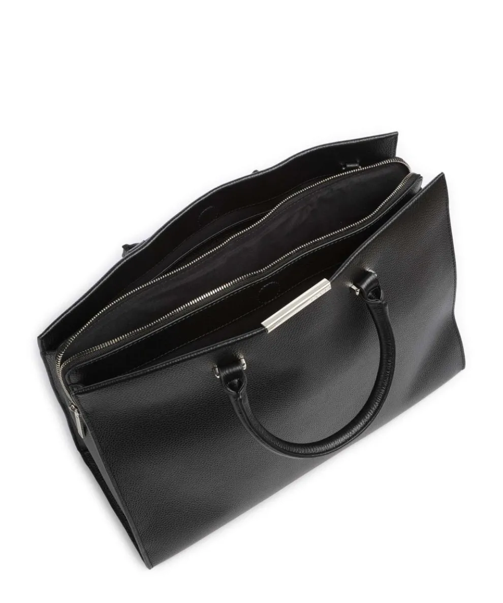 Rousaly Handtasche 15″ genarbtes Rindsleder schwarz