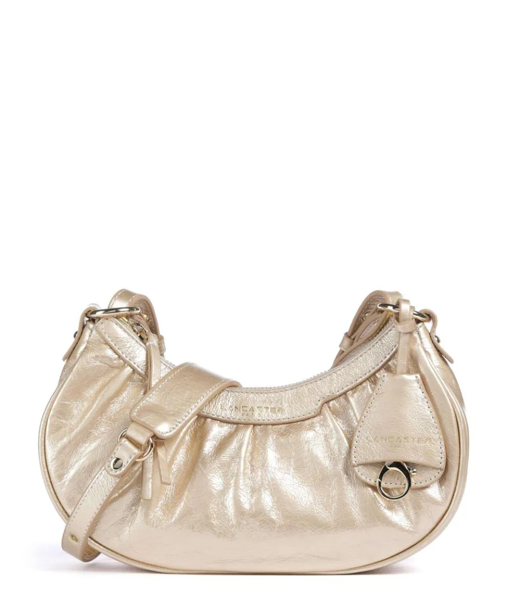 Rétro & Glam Umhängetasche fein genarbtes Rindsleder gold