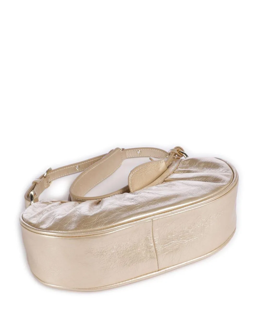 Rétro & Glam Umhängetasche fein genarbtes Rindsleder gold