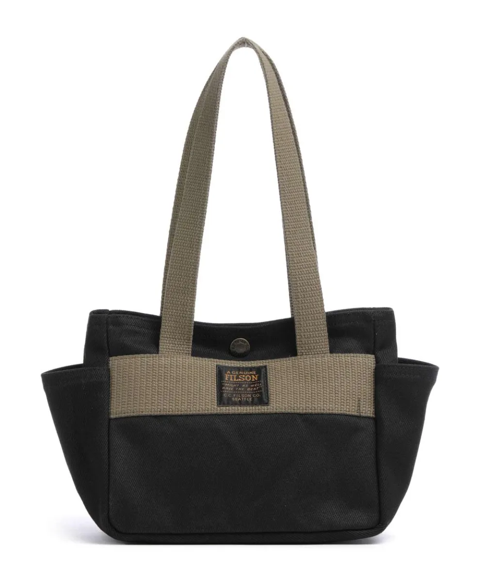 Rugged Twill Schultertasche Canvas schwarz