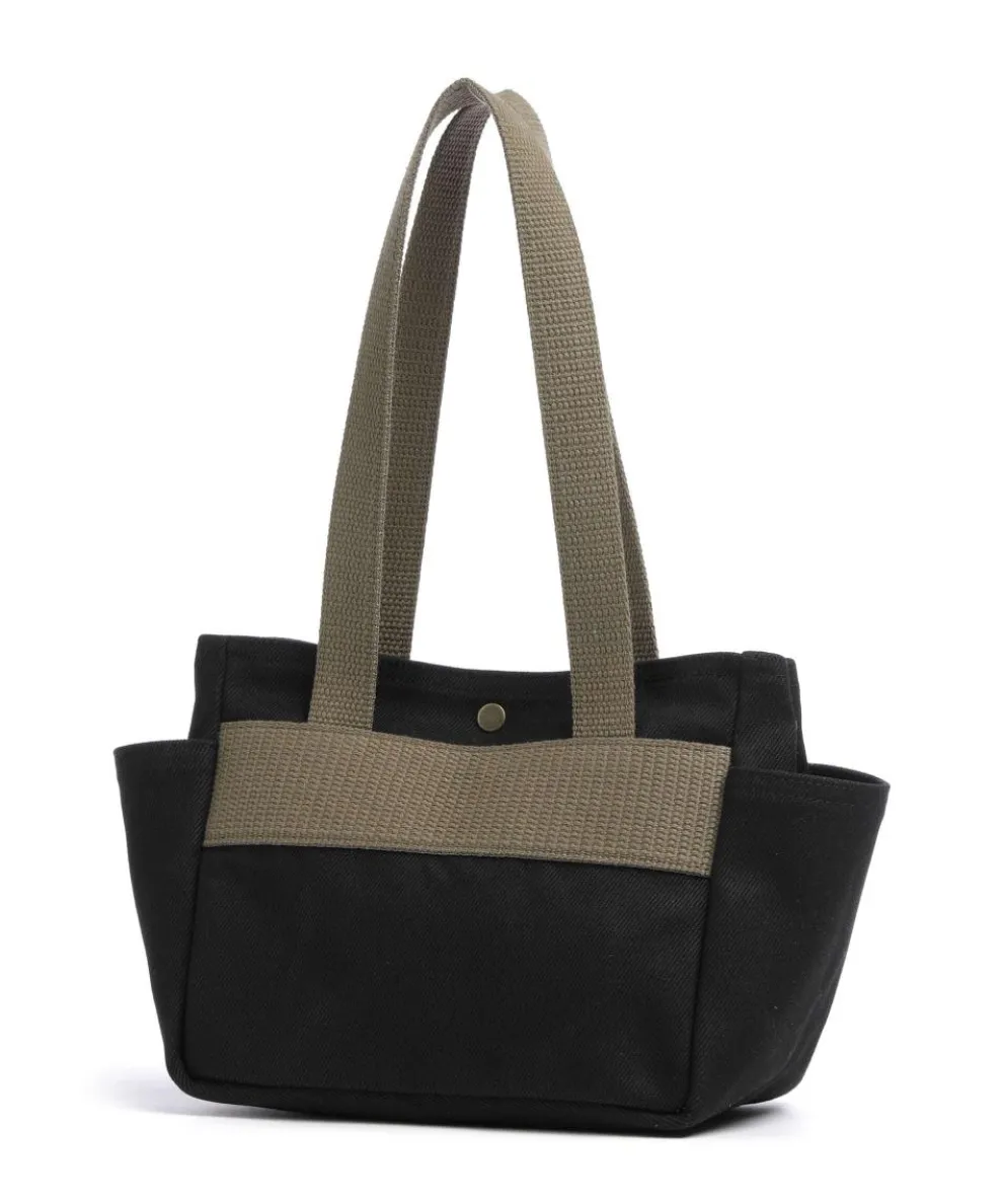 Rugged Twill Schultertasche Canvas schwarz