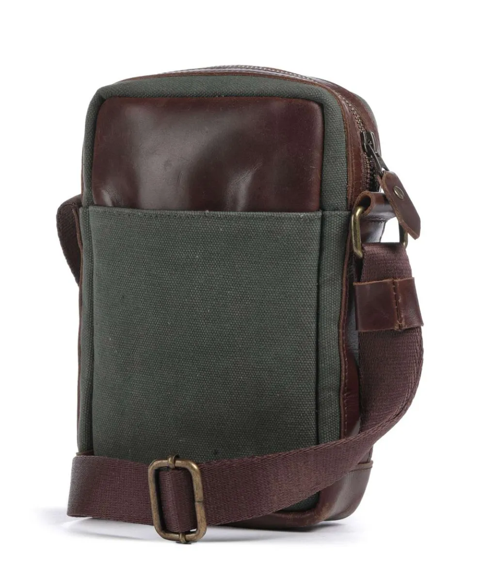 Runner Umhängetasche Canvas grün/braun